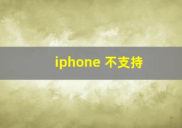 iphone 不支持